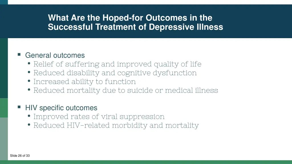 what are the hoped for outcomes in the successful