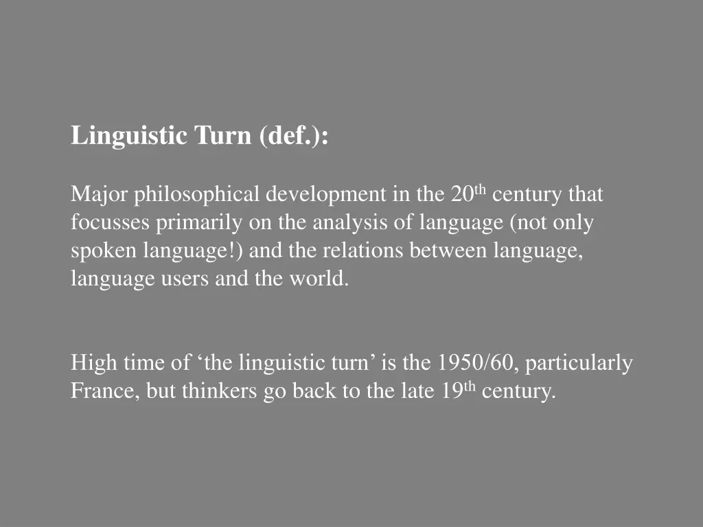 linguistic turn def