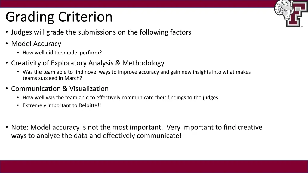 grading criterion judges will grade