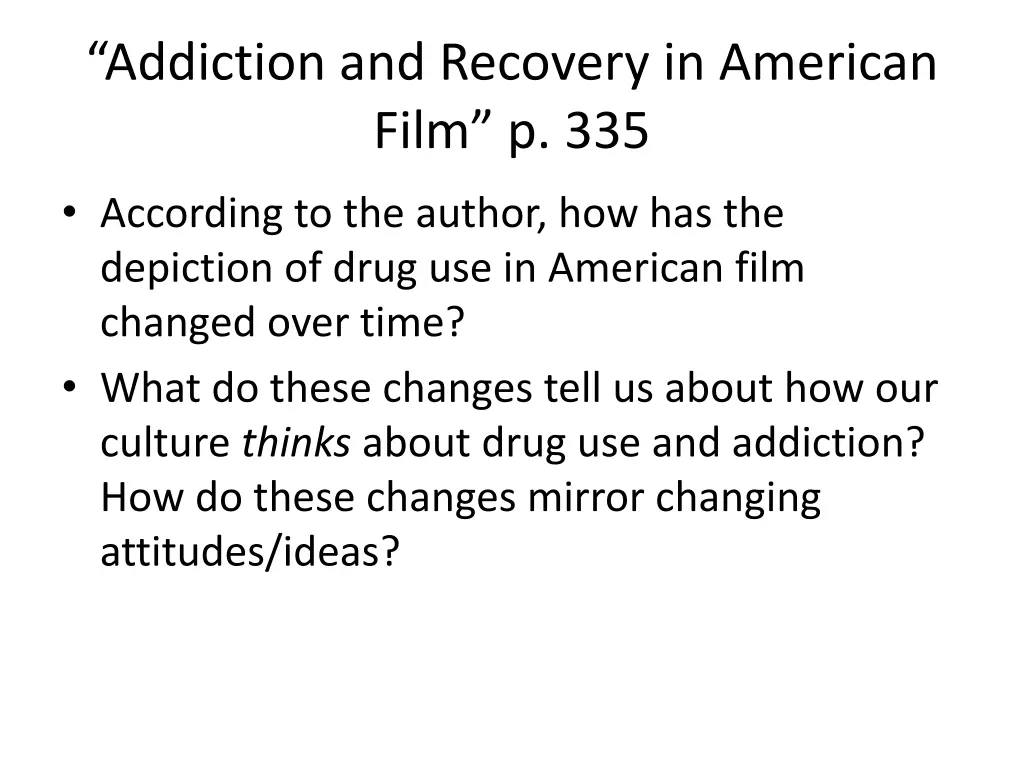 addiction and recovery in american film p 335