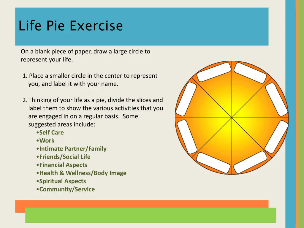 life pie exercise