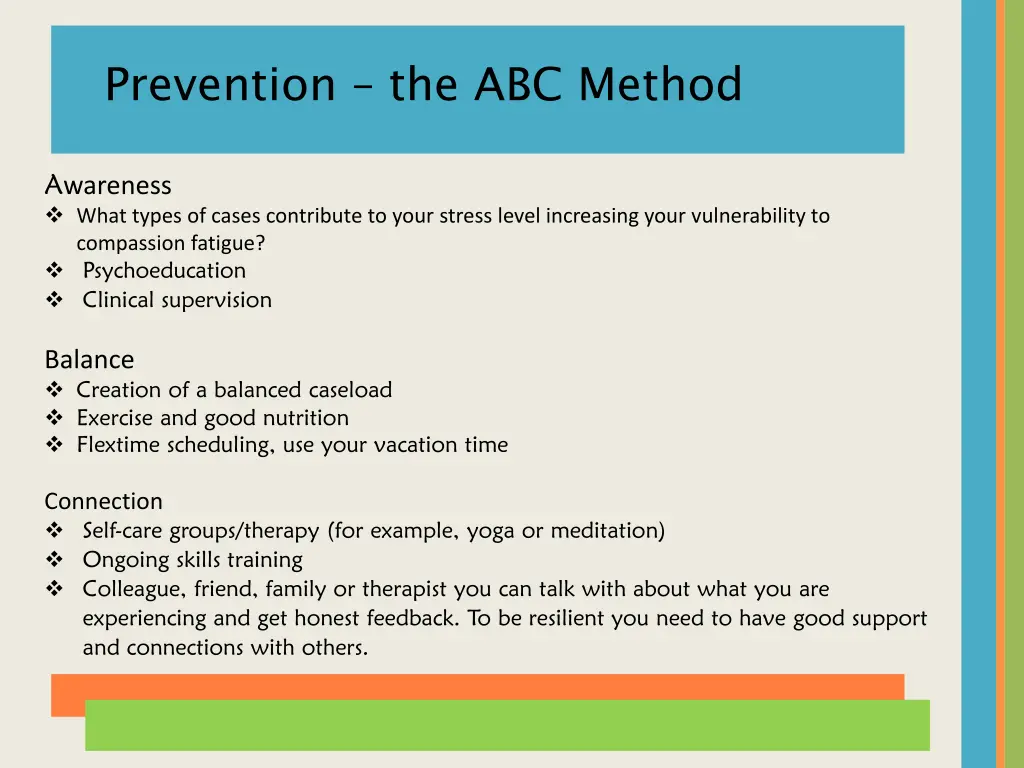 prevention the abc method