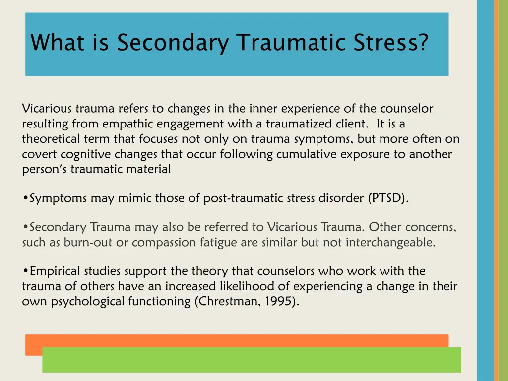 what is secondary traumatic stress