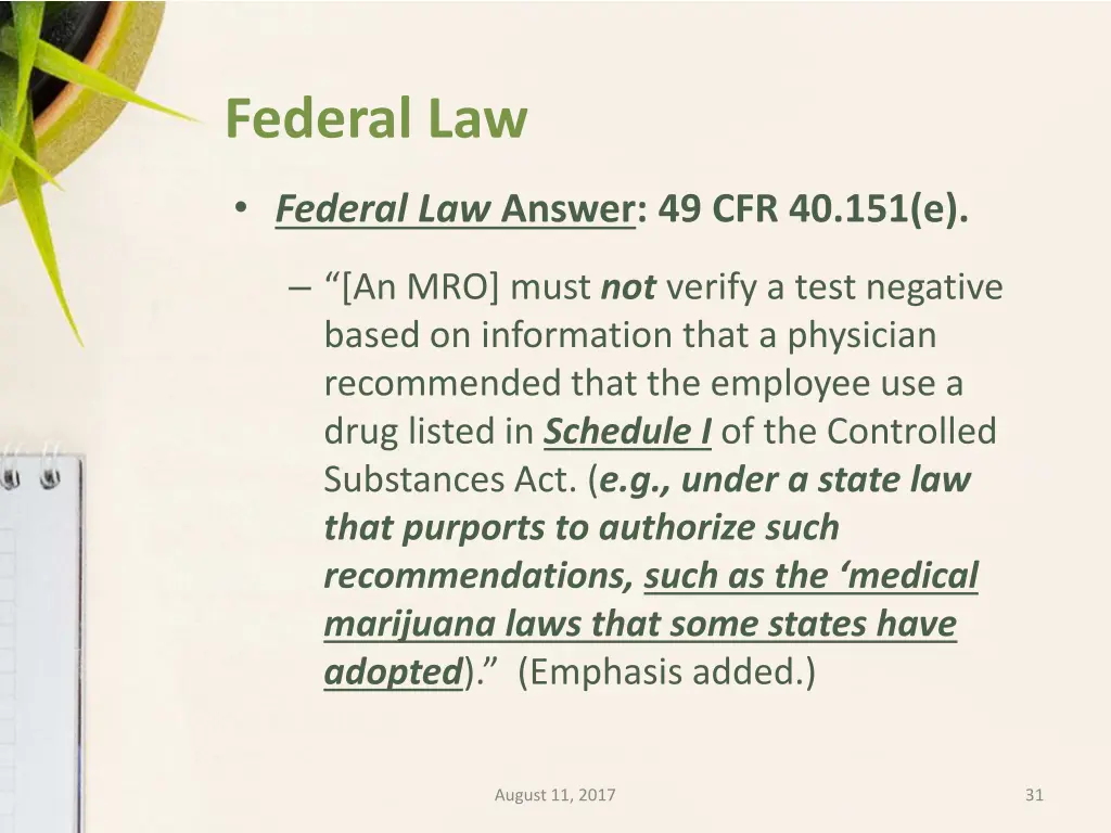 federal law