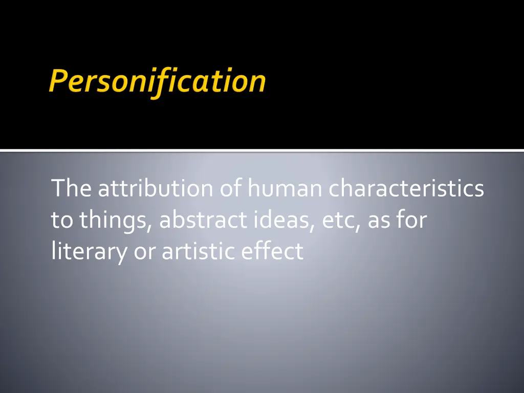 the attribution of human characteristics