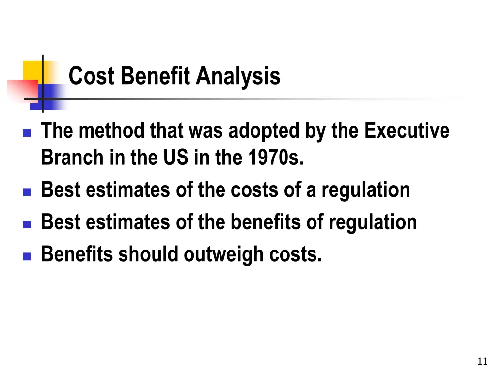 cost benefit analysis