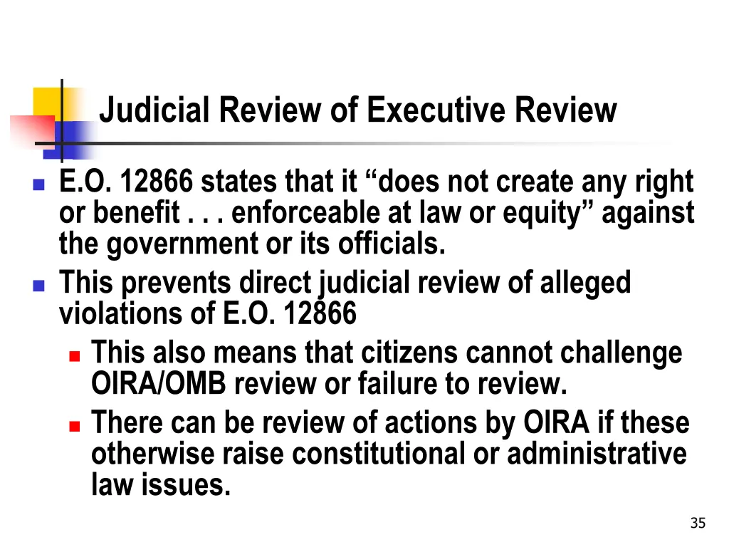 judicial review of executive review