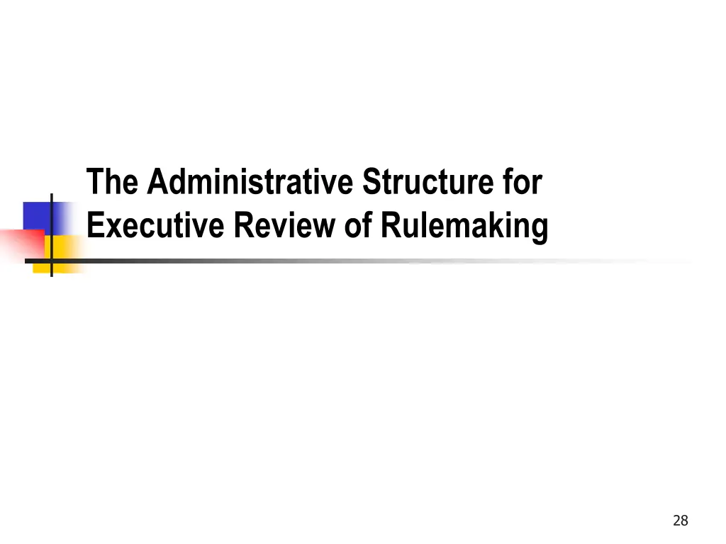 the administrative structure for executive review