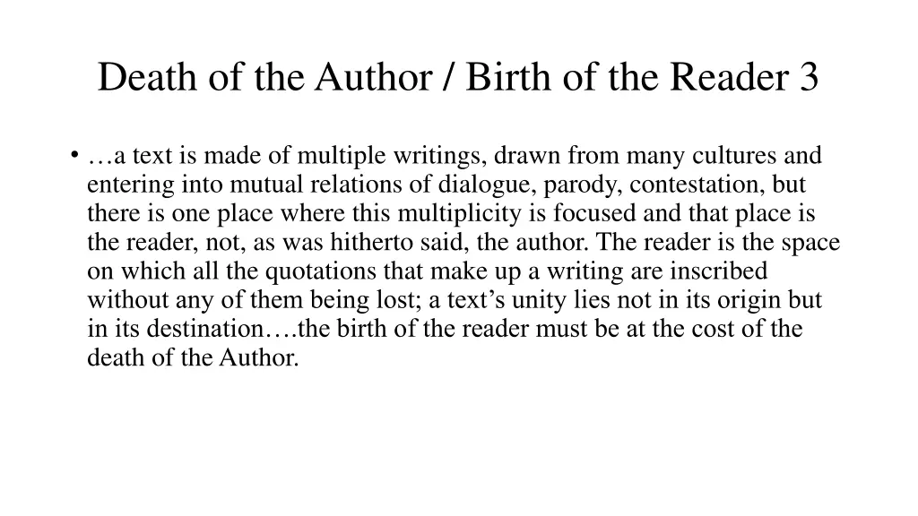 death of the author birth of the reader 3