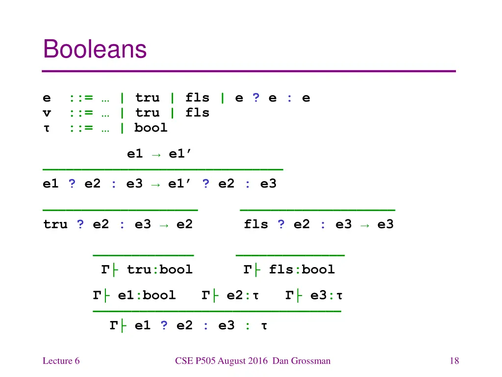 booleans