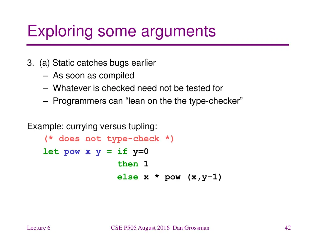 exploring some arguments 3