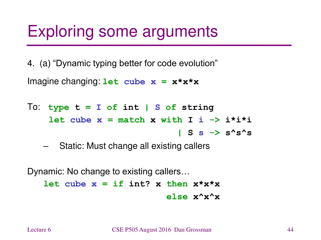 exploring some arguments 5