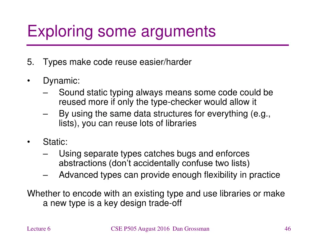 exploring some arguments 7