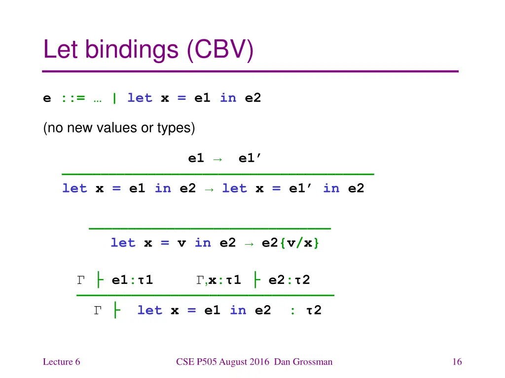 let bindings cbv