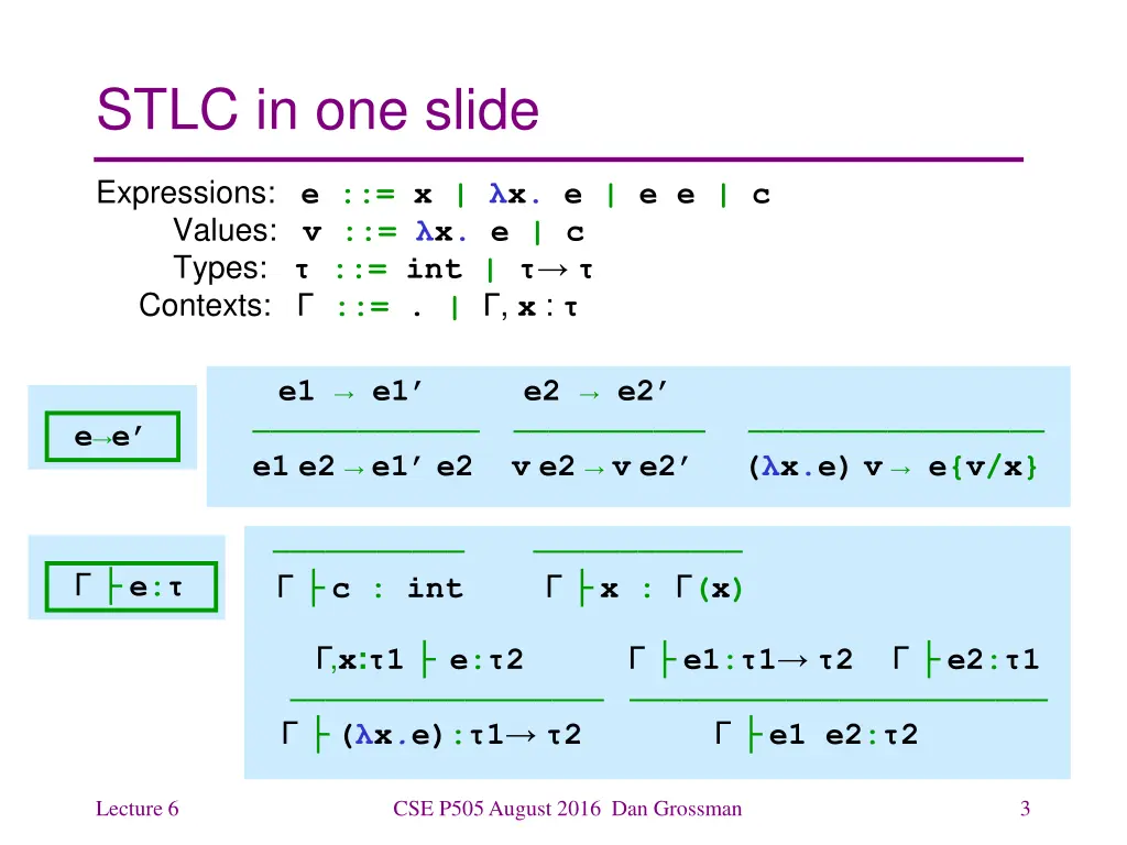 stlc in one slide