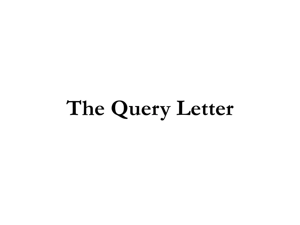 the query letter