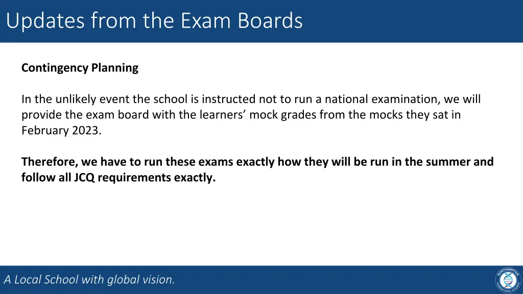 updates from the exam boards 1