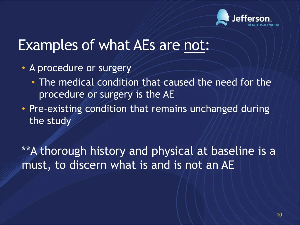 examples of what aes are not