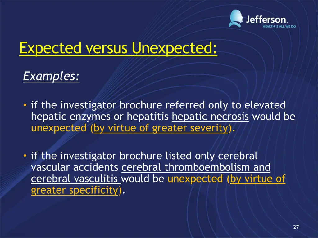 expected versus unexpected 2