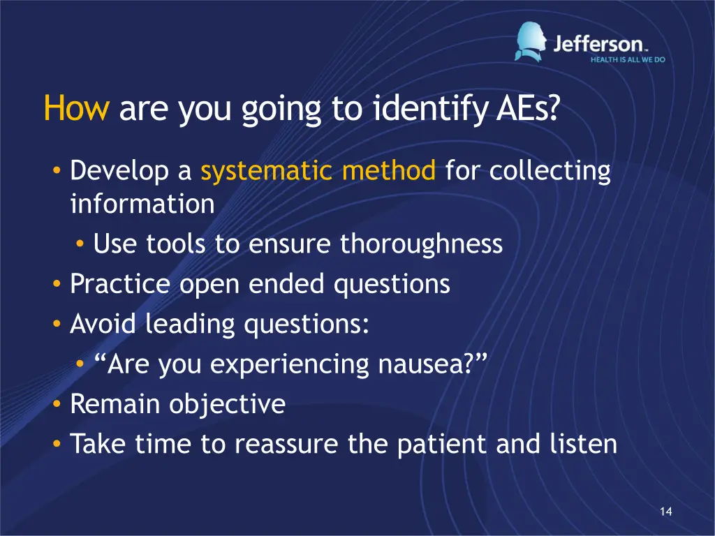 how are you going to identify aes