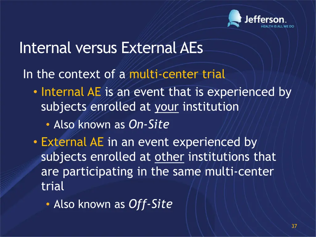 internal versus external aes