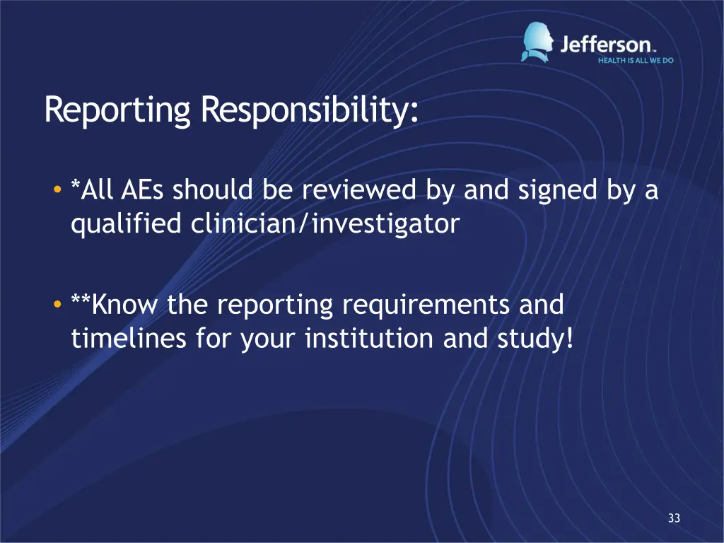 reporting responsibility 1