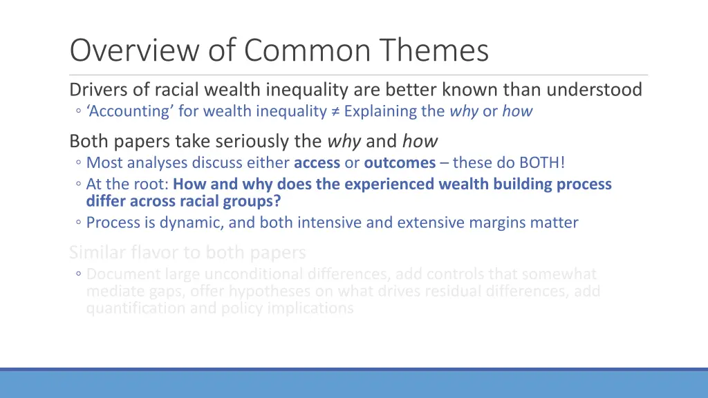 overview of common themes 1