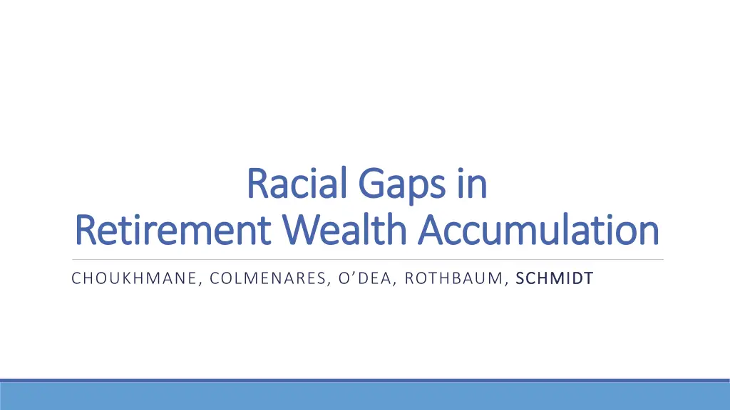 racial gaps in racial gaps in