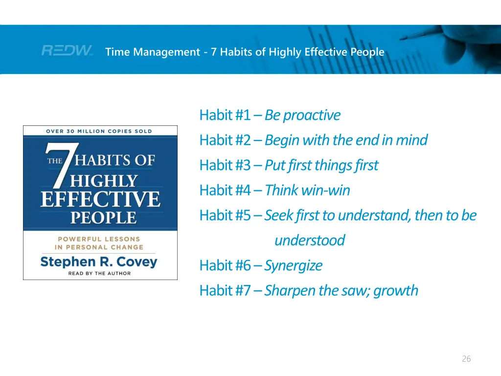 time management 7 habits of highly effective