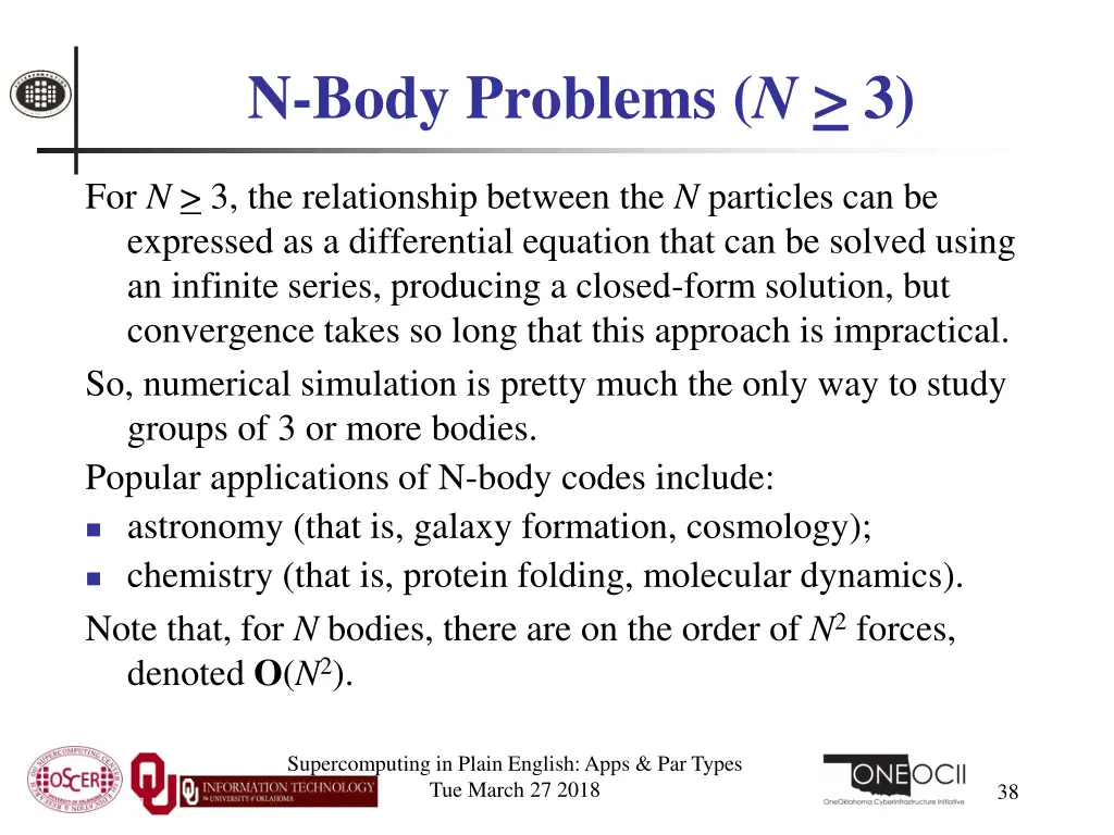 n body problems n 3 1