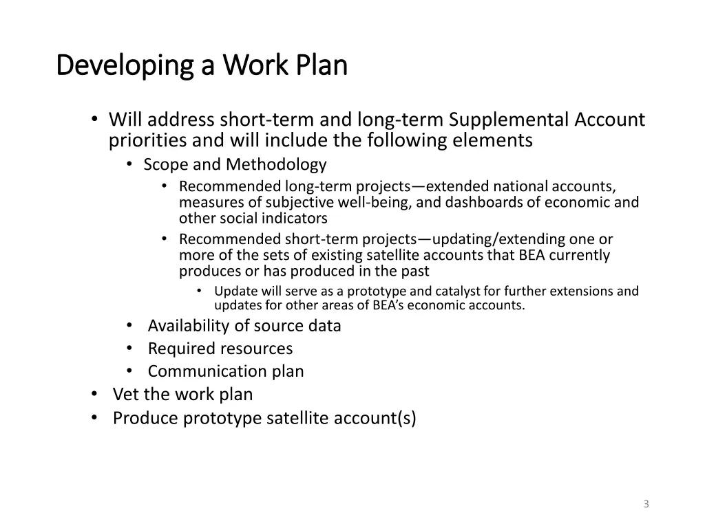 developing a work plan developing a work plan