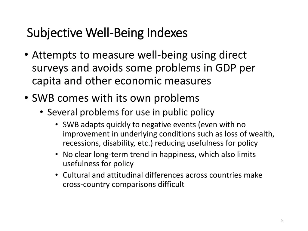 subjective well subjective well being indexes