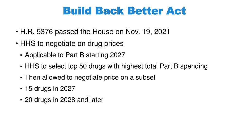 build back better act build back better act