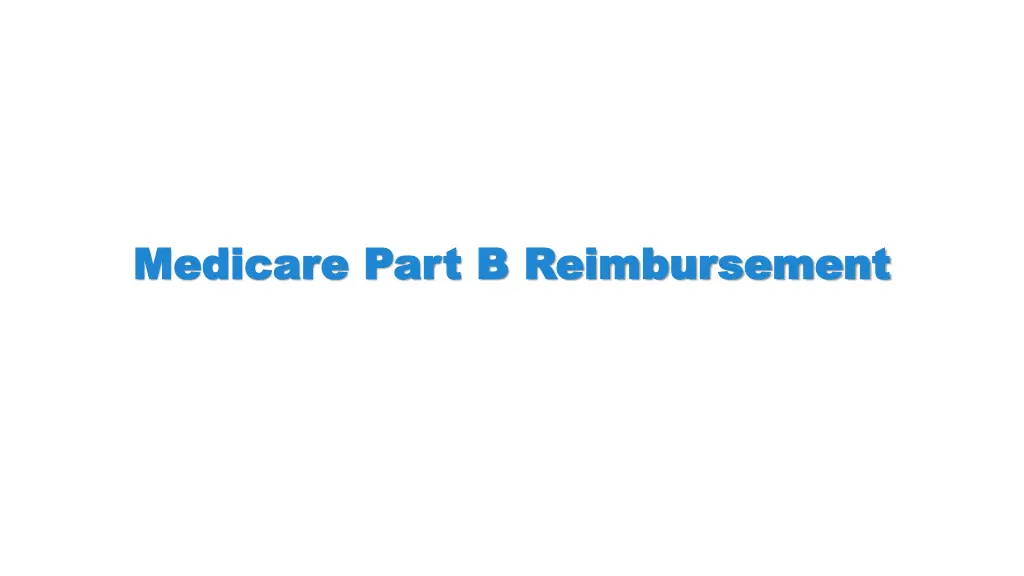 medicare part b reimbursement medicare part