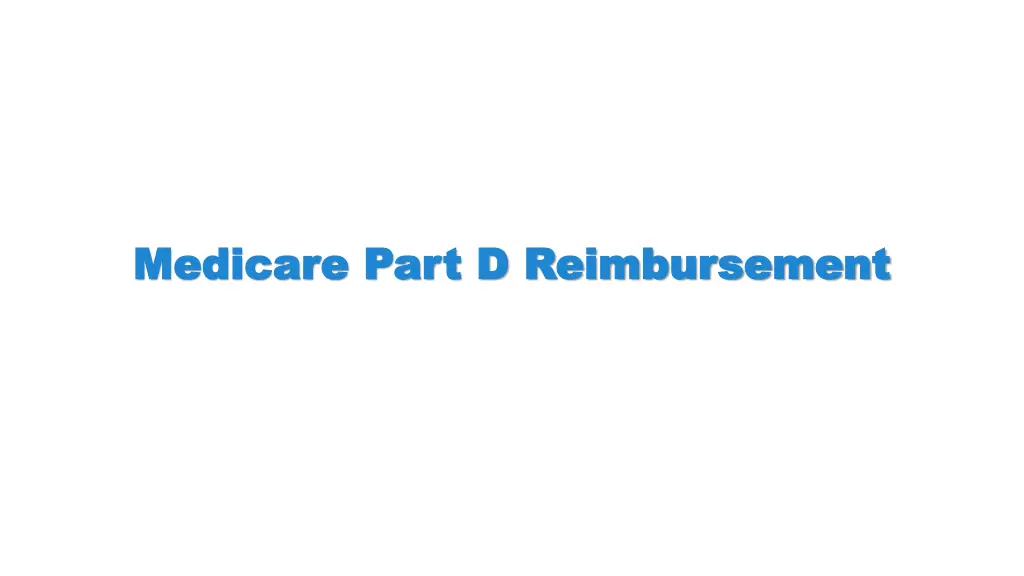 medicare part d reimbursement medicare part