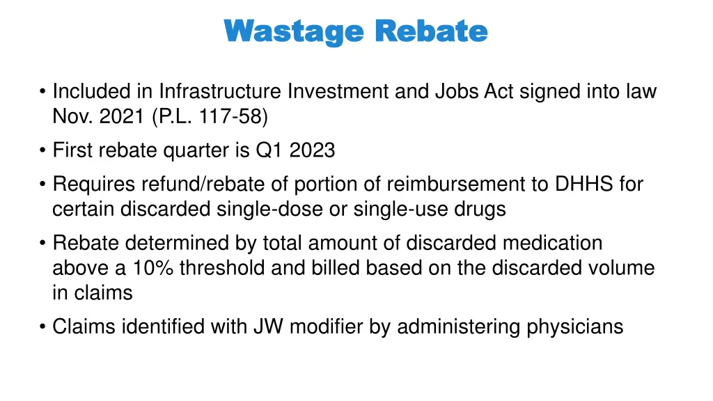 wastage rebate wastage rebate