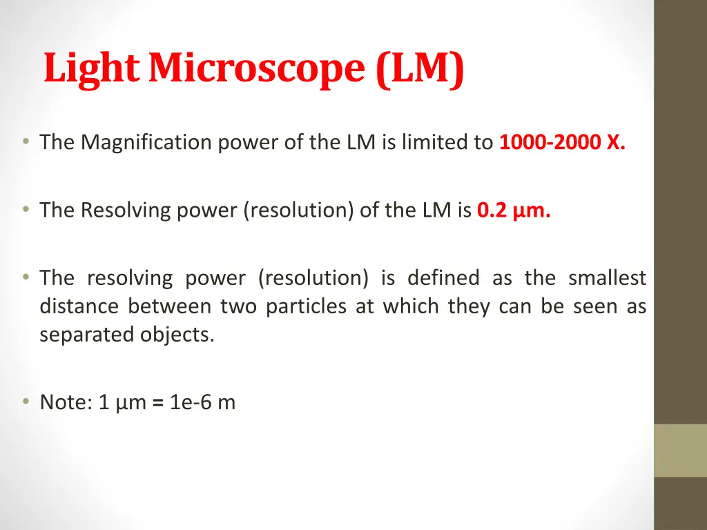 light microscope lm