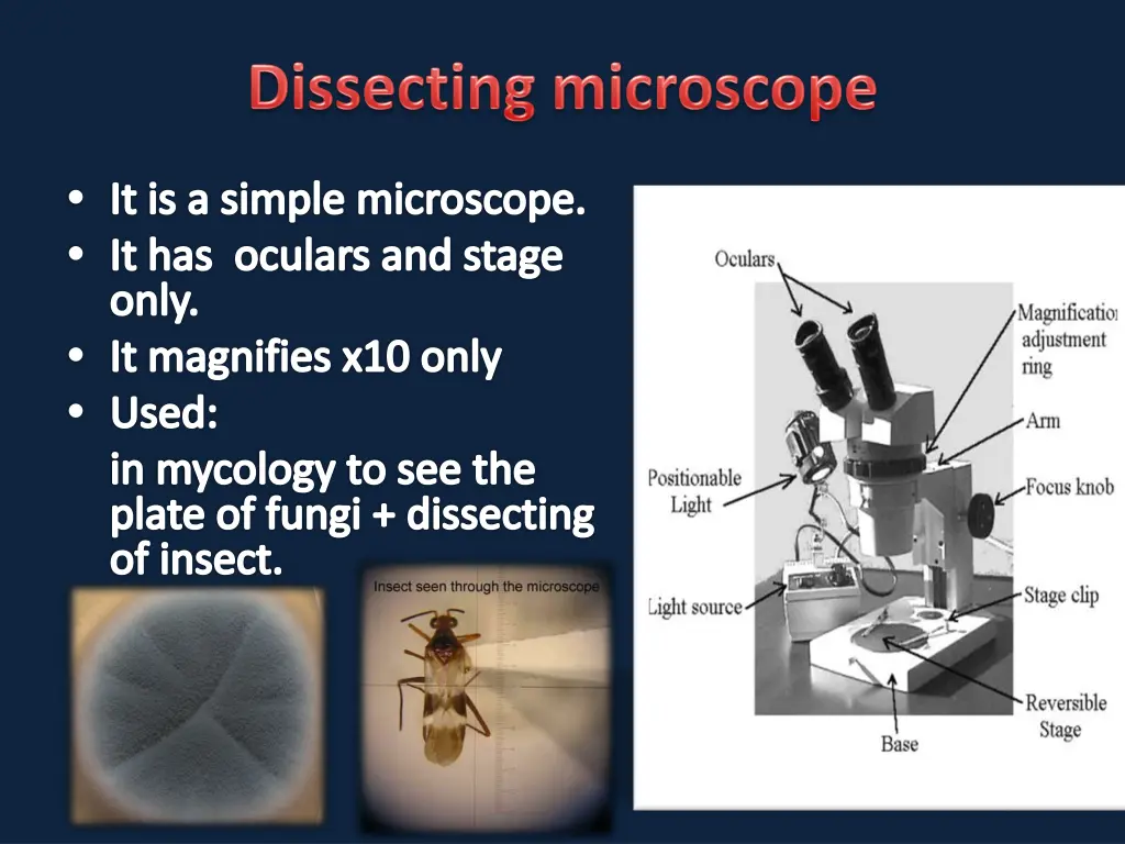 it is a simple microscope it has oculars