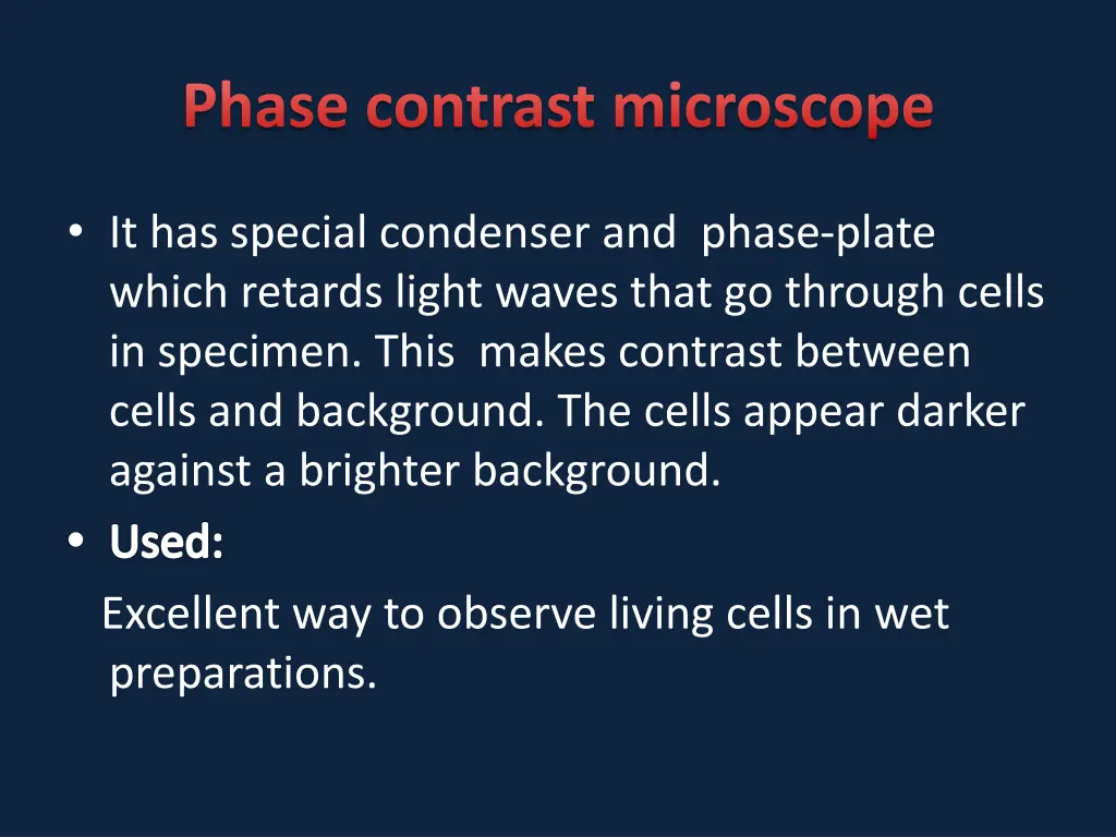 phase contrast microscope