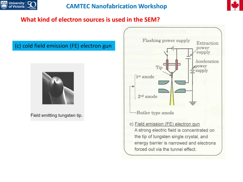 camtec nanofabrication workshop 6