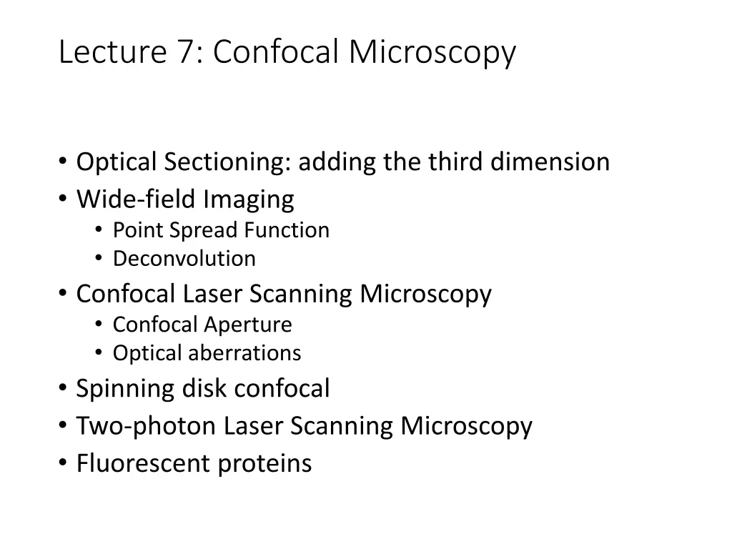 lecture 7 confocal microscopy