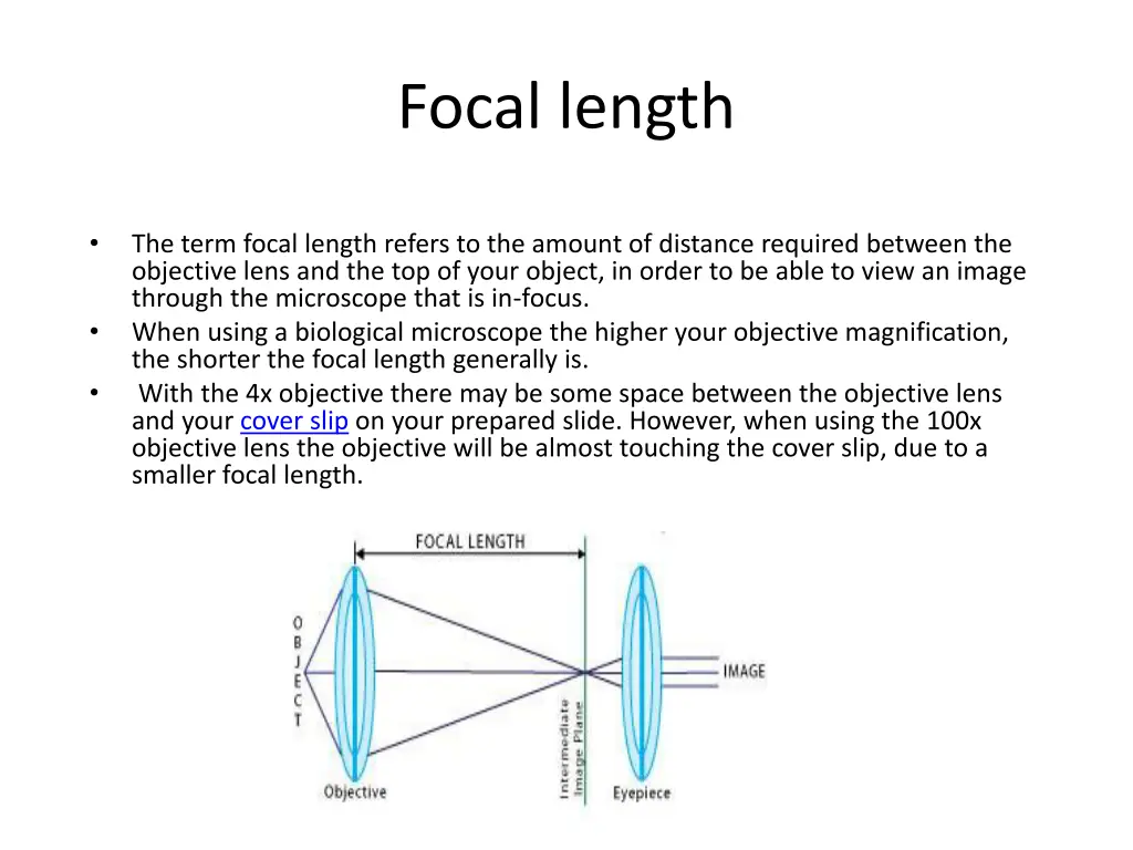 focal length