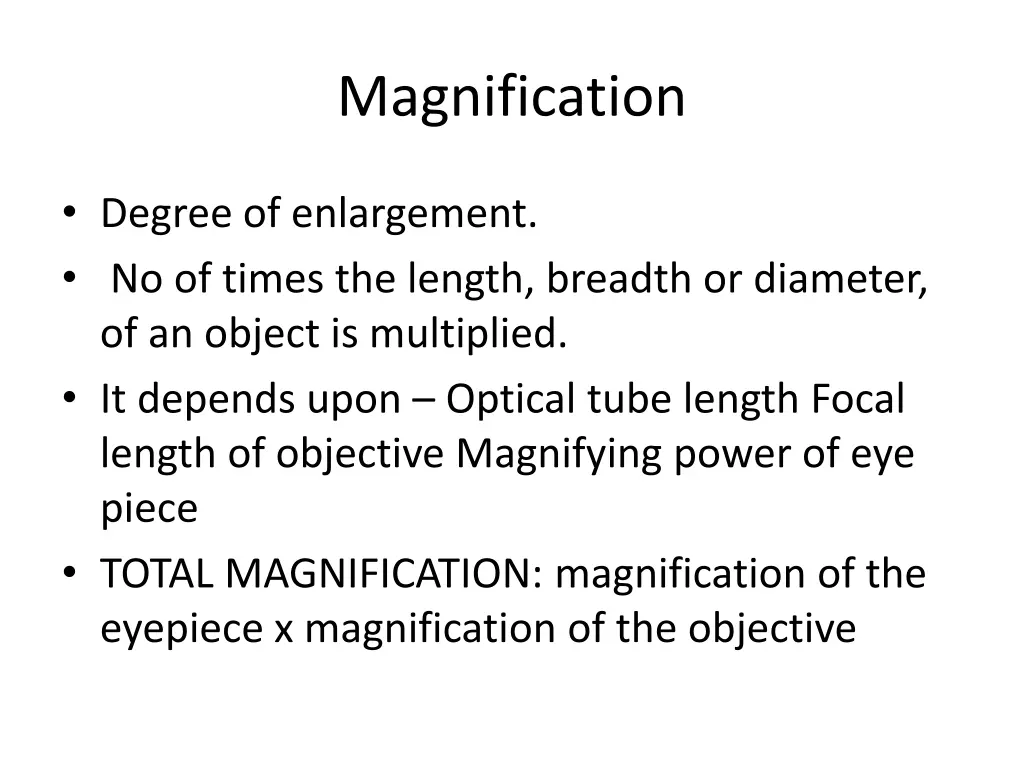 magnification