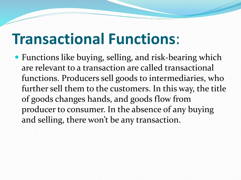 transactional functions