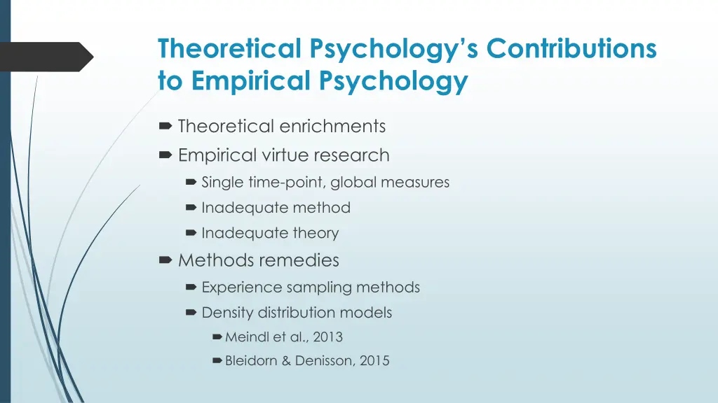 theoretical psychology s contributions