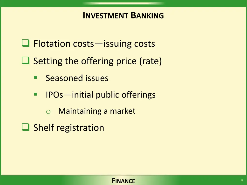 i nvestment b anking 1