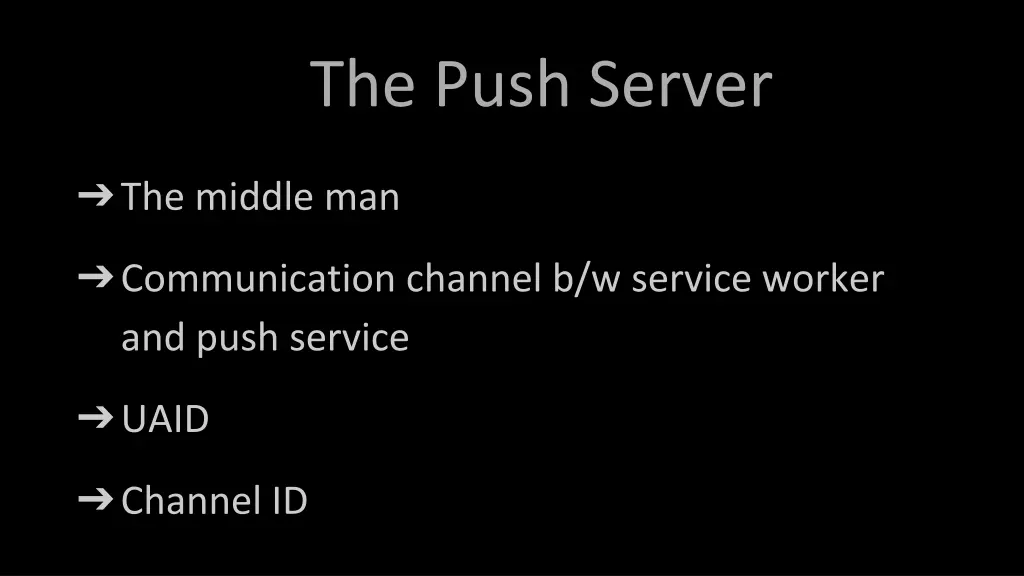 the push server