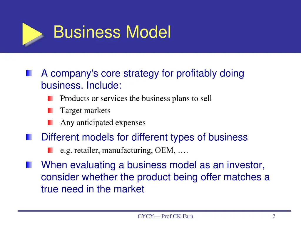 business model