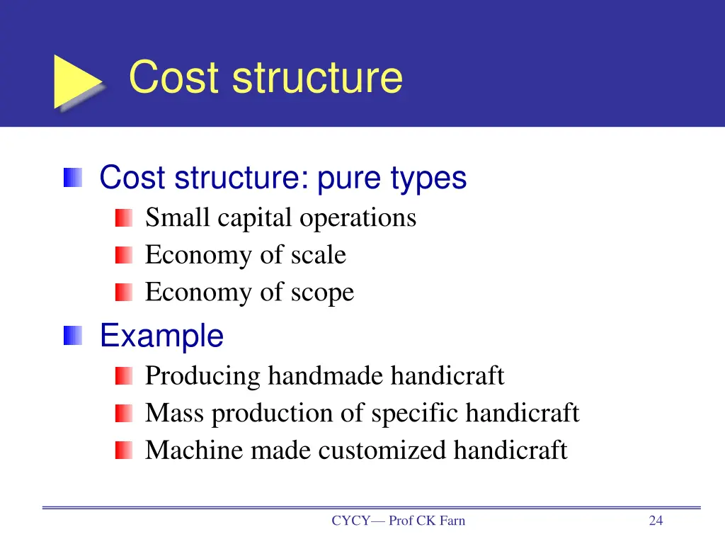 cost structure