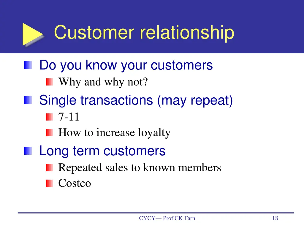 customer relationship